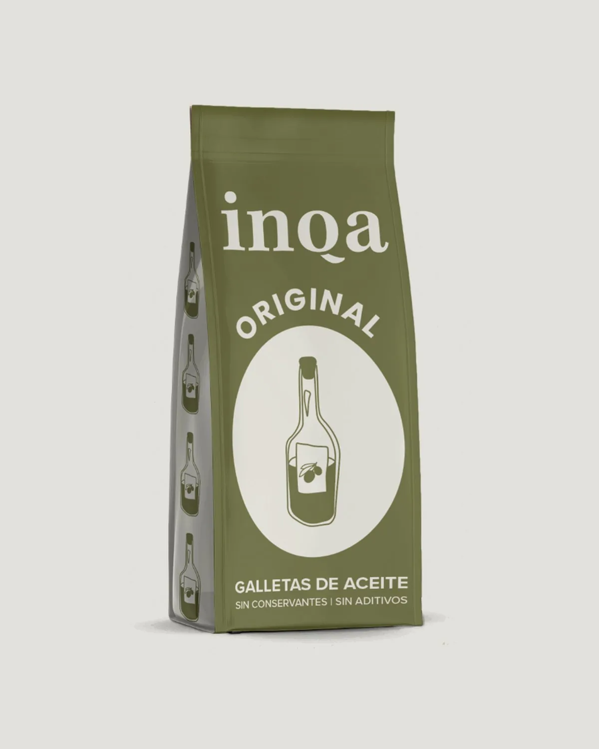 Packaging de galletas de aceite inqa en dos sabores: original y tomate