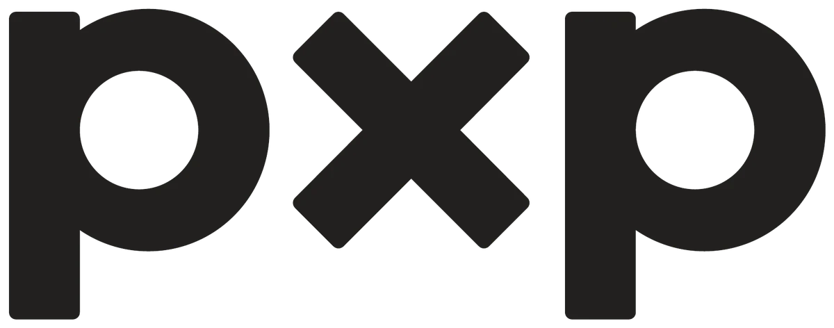 Logotipo de PXP en negro